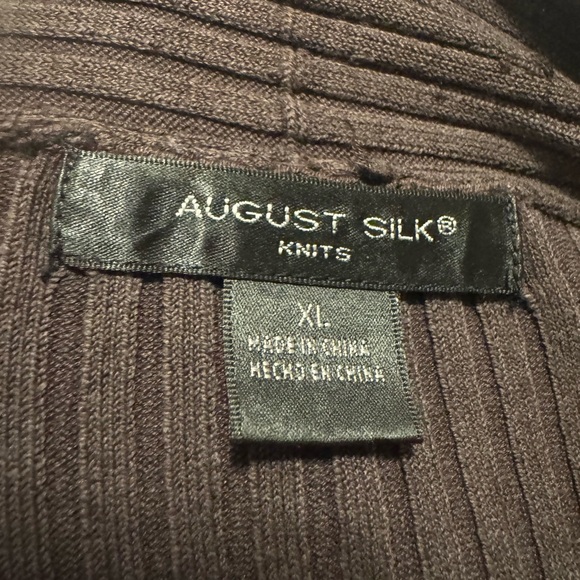 August Silk Chocolate V-Neck Sweater 18”PTP (EUC) - Picture 2 of 5